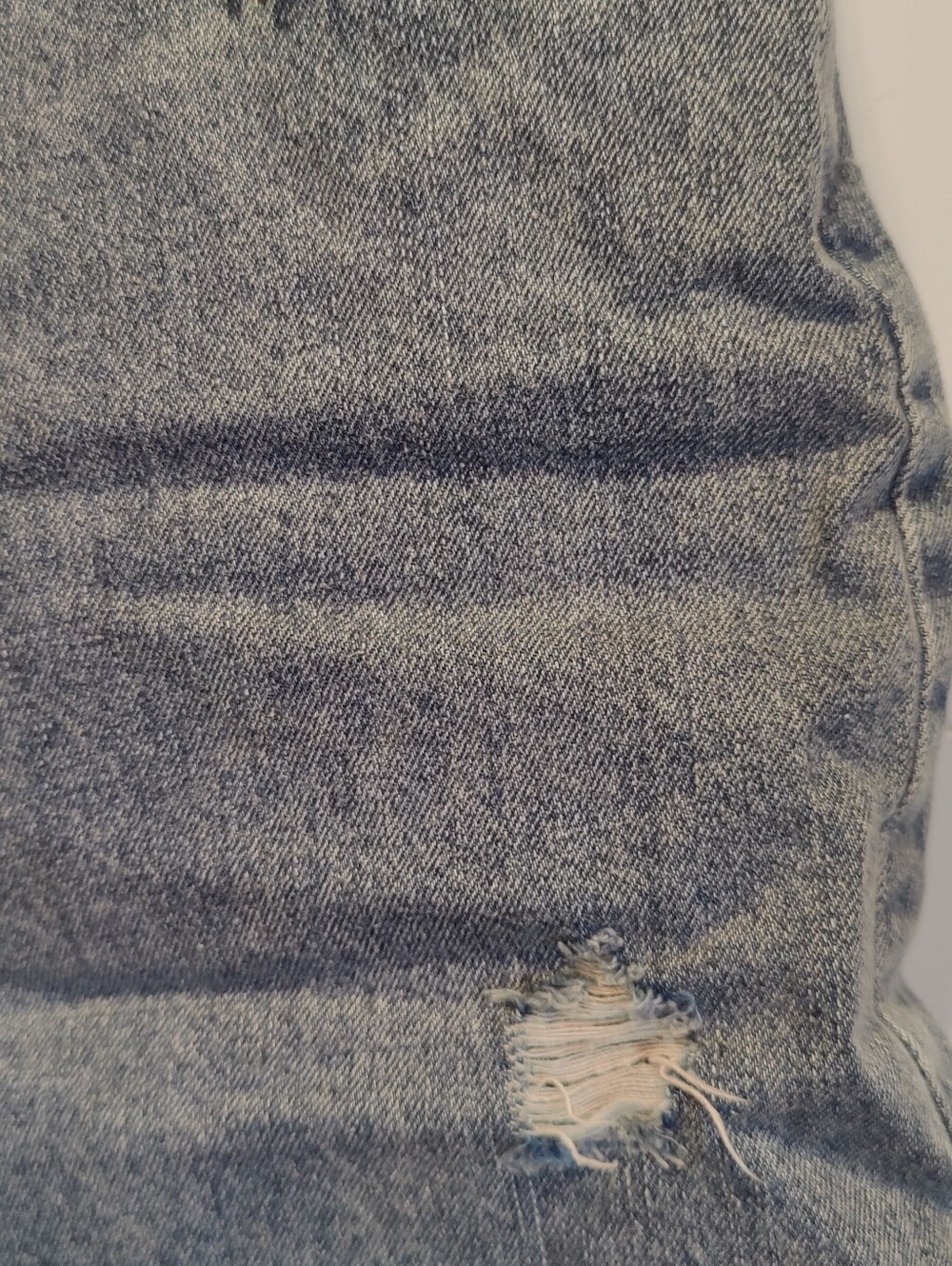 NWT Cloud Ten Rhinestone Fringe Distressed Denim Mini Skirt L - Picture 3 of 6